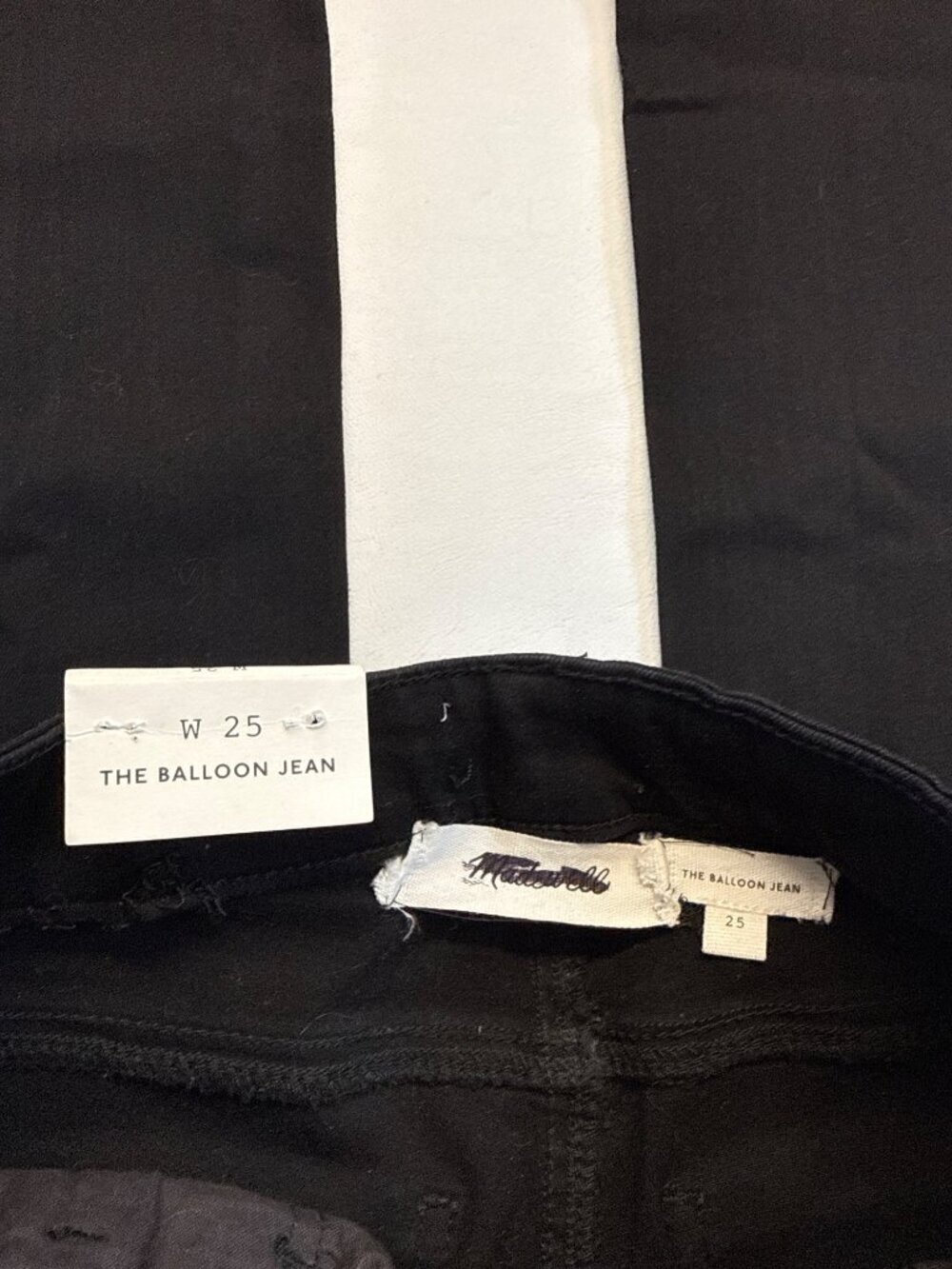 Madewell Womens The Balloon Jean~Size 25~Black Frost NEW w/DAMAGE L7 21 - Picture 11 of 14